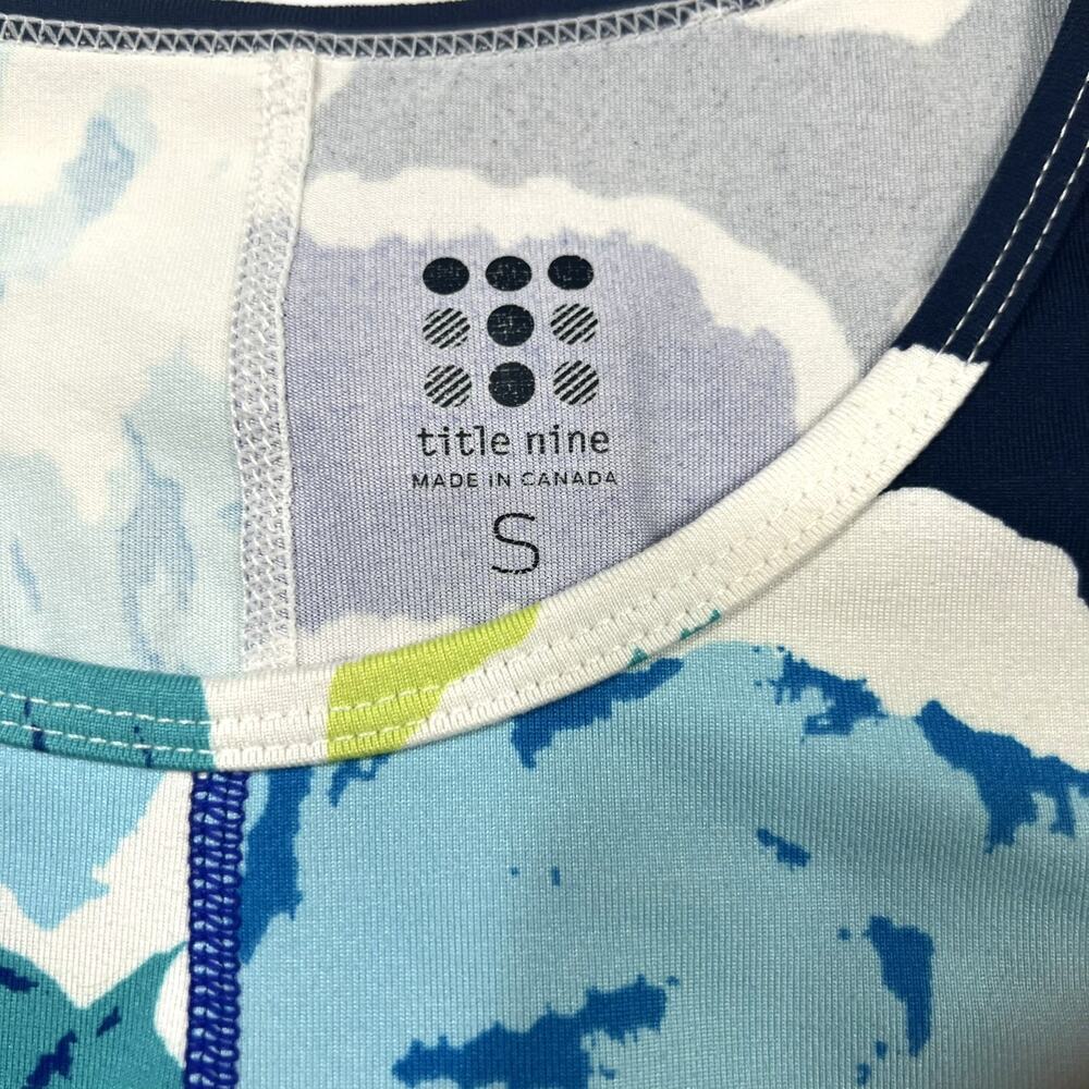 Title Nine Women's Size S Activewear Dress Blue Abstract Tennis Pickleball - Picture 5 of 7